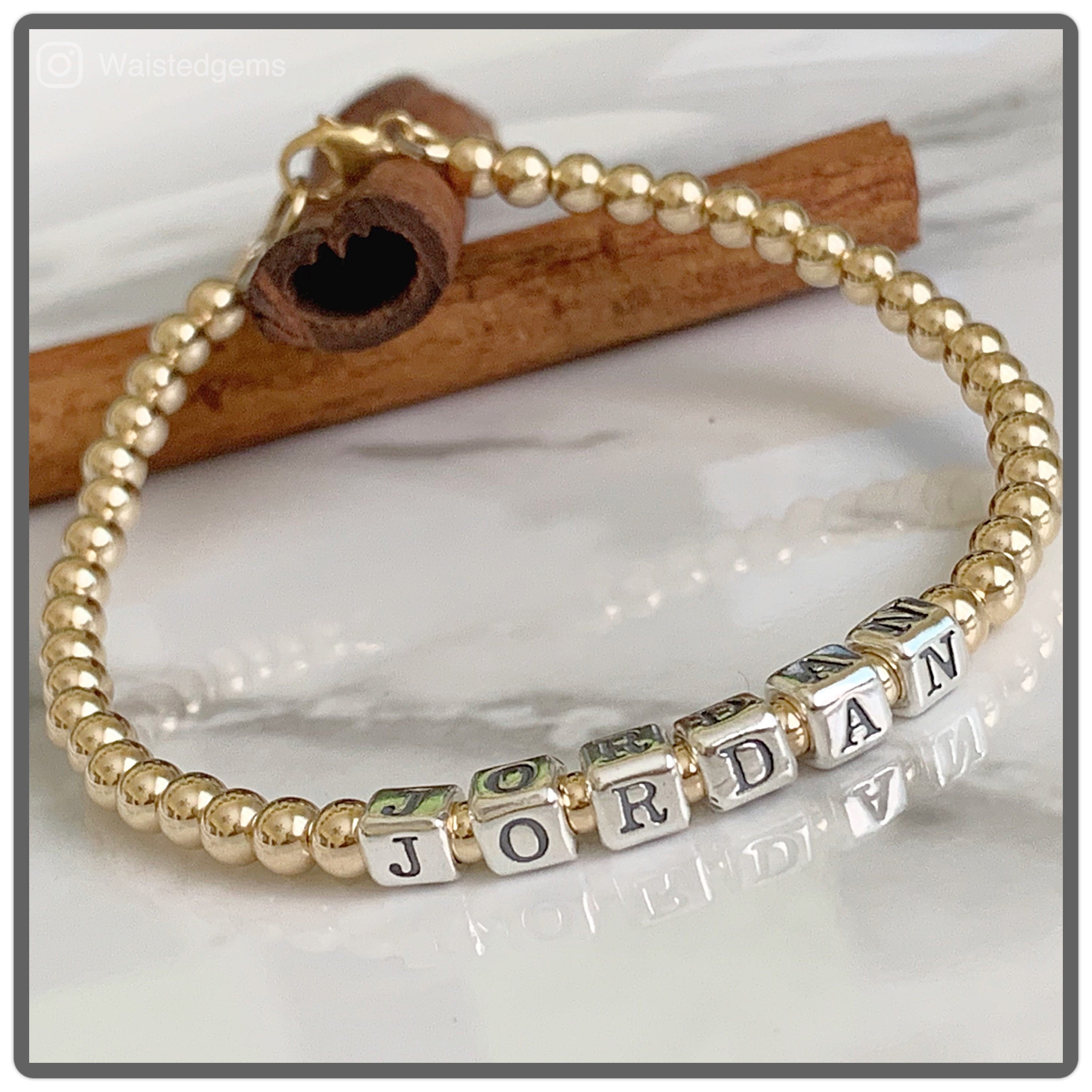 14k Gold Filled Bracelet – Lobster Clasp Name Design