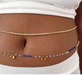 14k Gold Filled Waist Chain – Lapis & Citrine Bead Detail