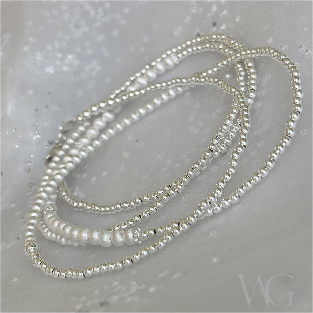 Sterling Silver Sandblast Waist Beads