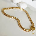 14k Gold Rounded Box Chain Bracelet - Venetian Style