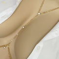 14k Gold Filled Body Chain – White Topaz Accent