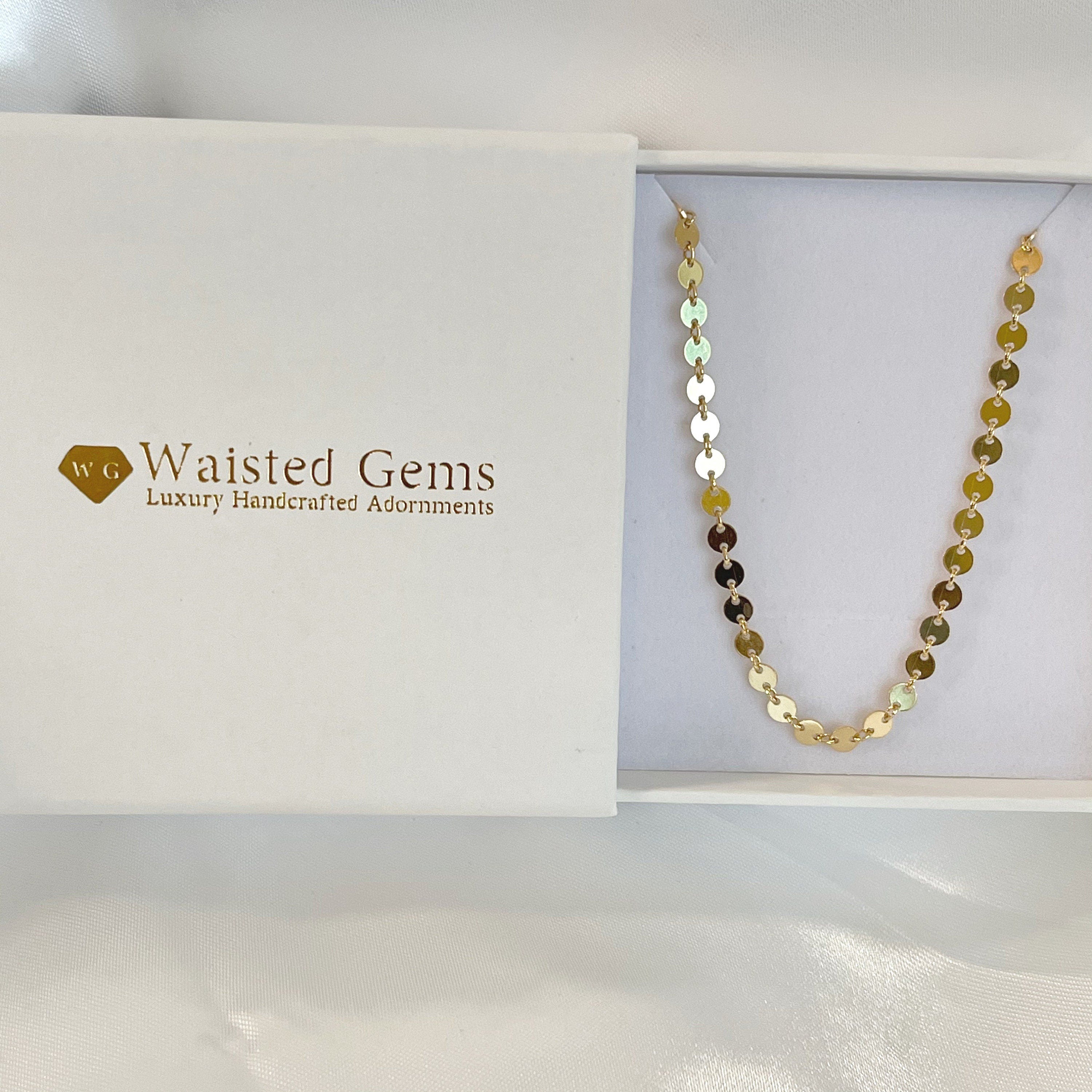 14k Gold Filled Waist Chain – Disk Detail