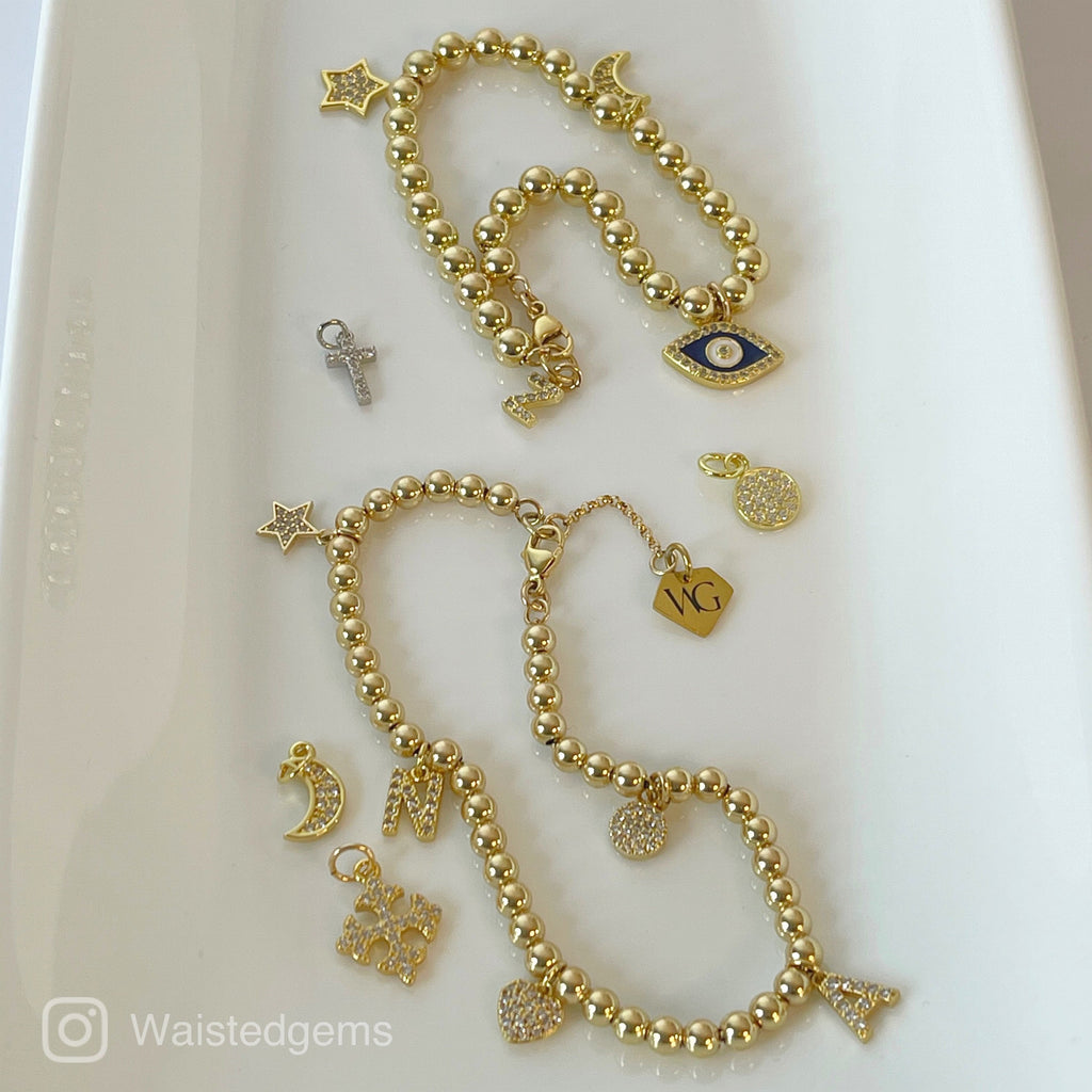 14k Gold Filled Bracelet – Initial Charm