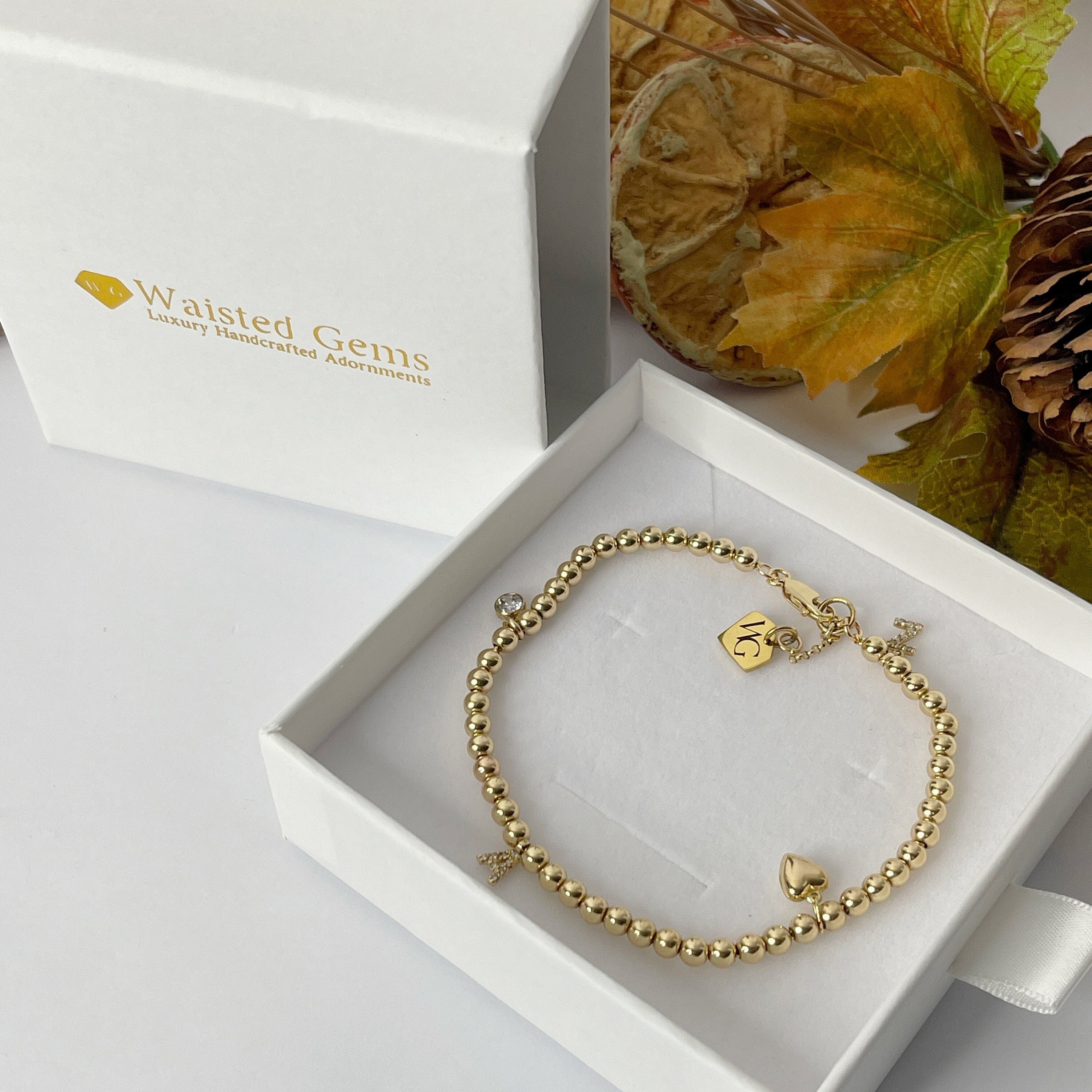 14k Gold Filled Bracelet – Initial Charm