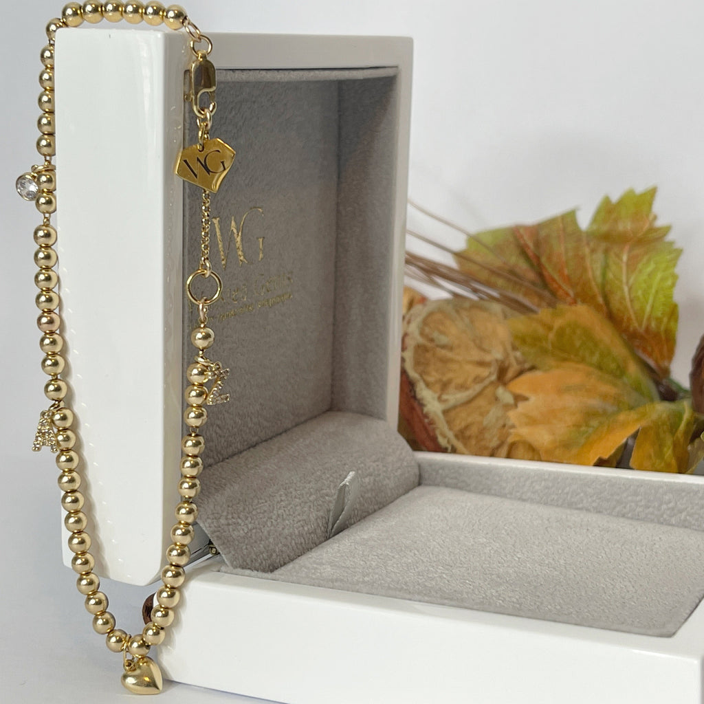 14k Gold Filled Bracelet – Initial Charm