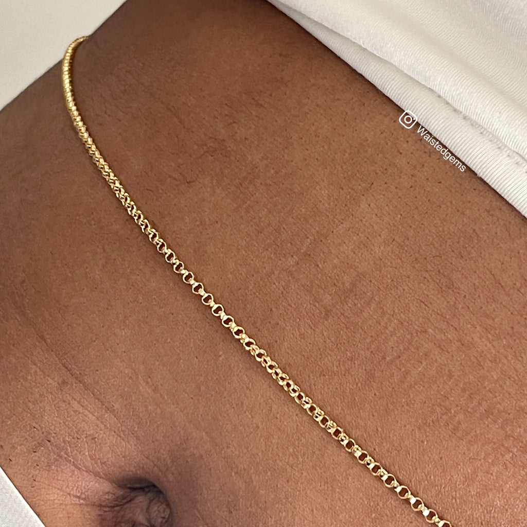14k Gold Filled Waist Chain – Beaded Design