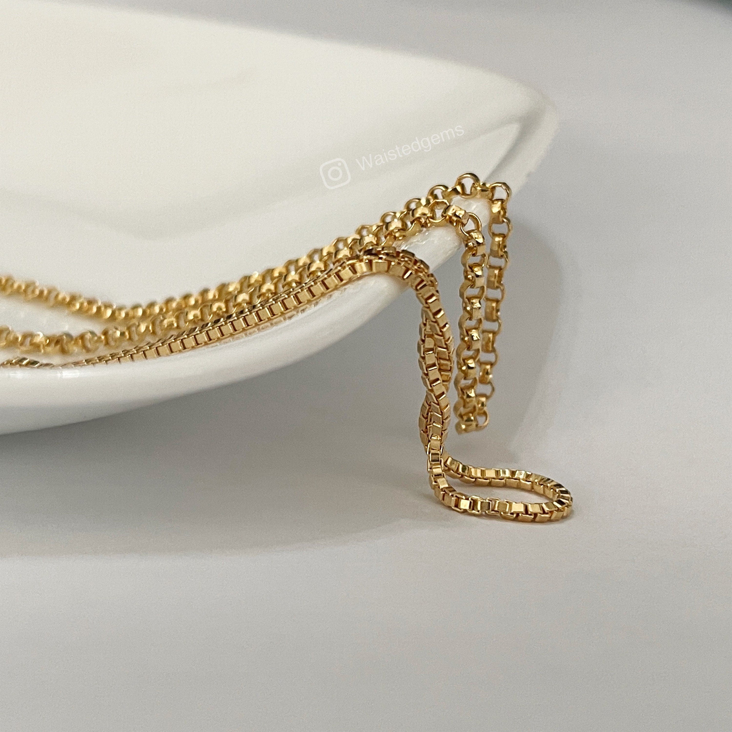 14k Gold Filled Waist Chain – Beaded Design