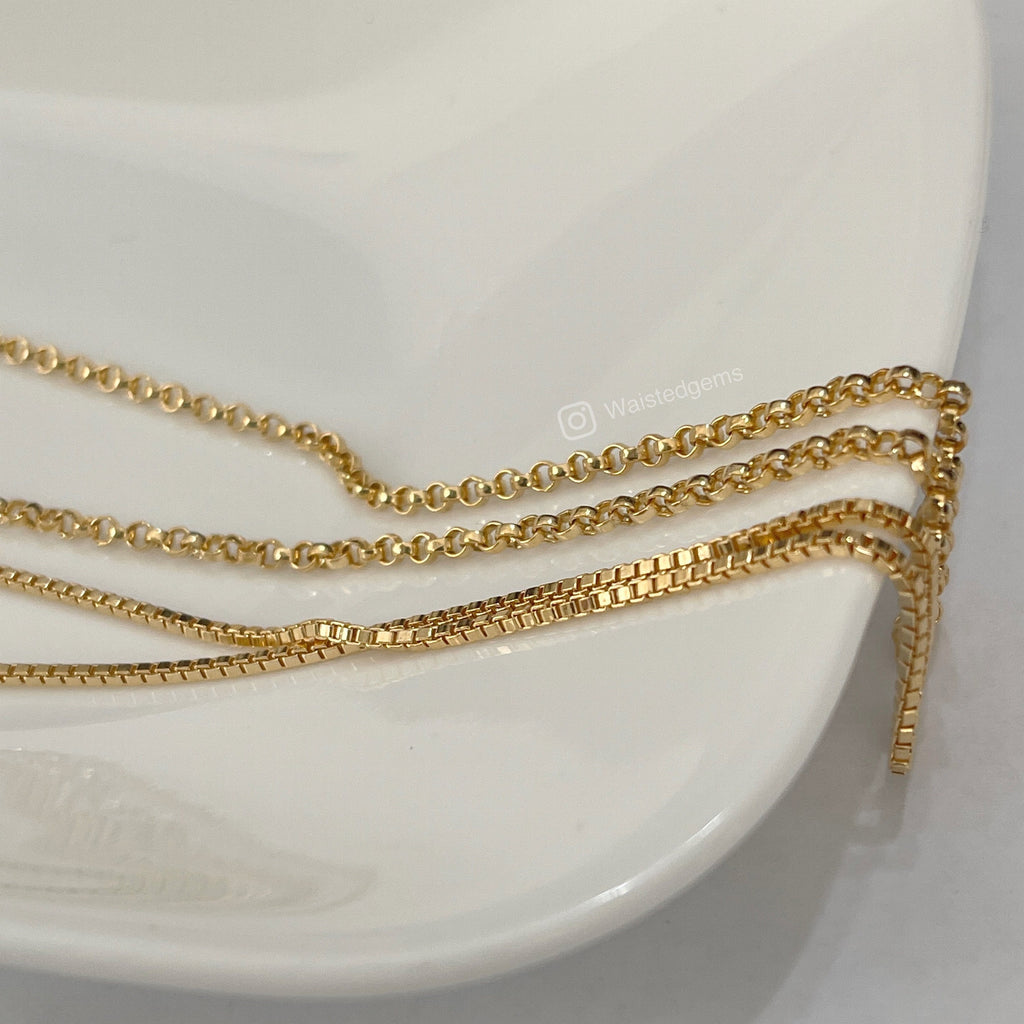 14k Gold Filled Waist Chain – Beaded Design