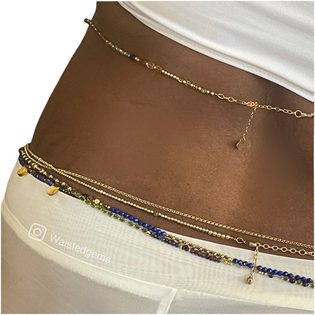 14k Gold Filled Waist Chain – Beaded Design