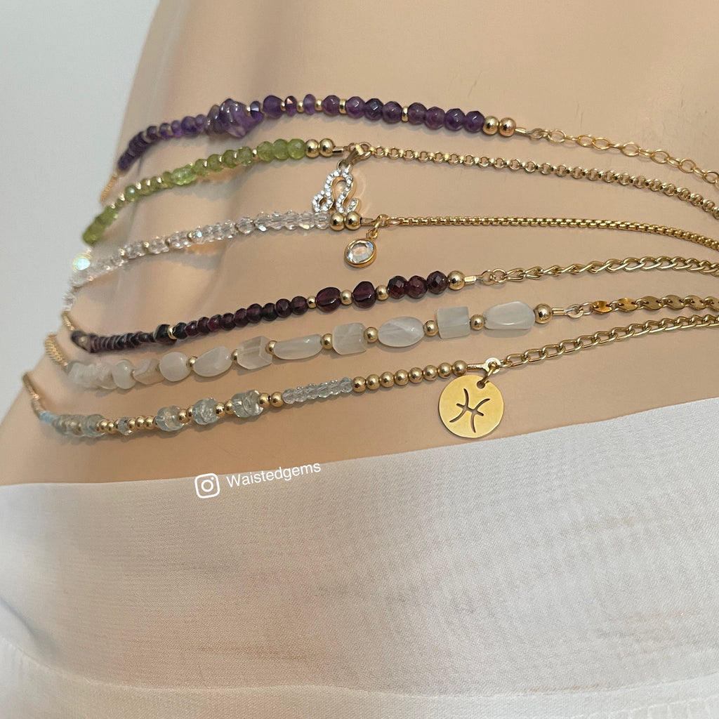 14k Gold Filled Waist Chain – Disk Detail