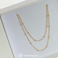 14k Solid Gold Beaded Waist Chain Dainty Belly Gems