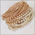 10k Gold Beaded Bracelet Set: