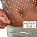 Sterling Silver Waist Chain – CZ Detail