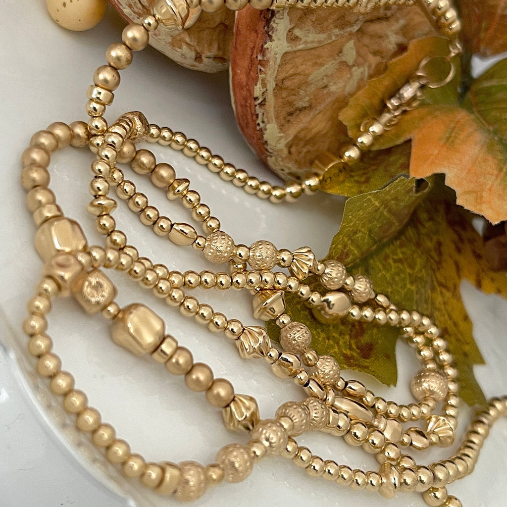 14k Gold Filled Beaded Waist Chain detail