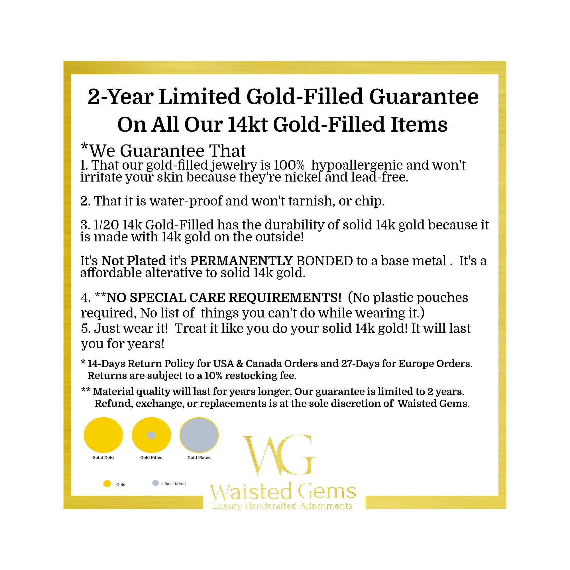 14k Gold Filled Body Chain – White Topaz Accent