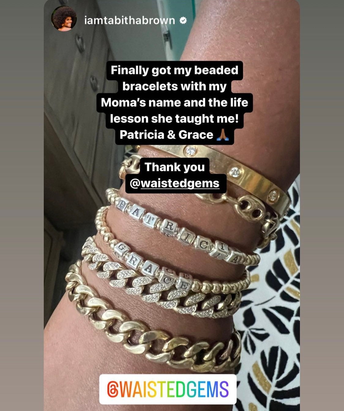 14k Solid Gold Beaded Name Bracelet