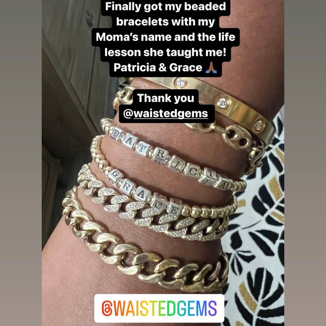 14k Gold Filled Name Bracelet detail