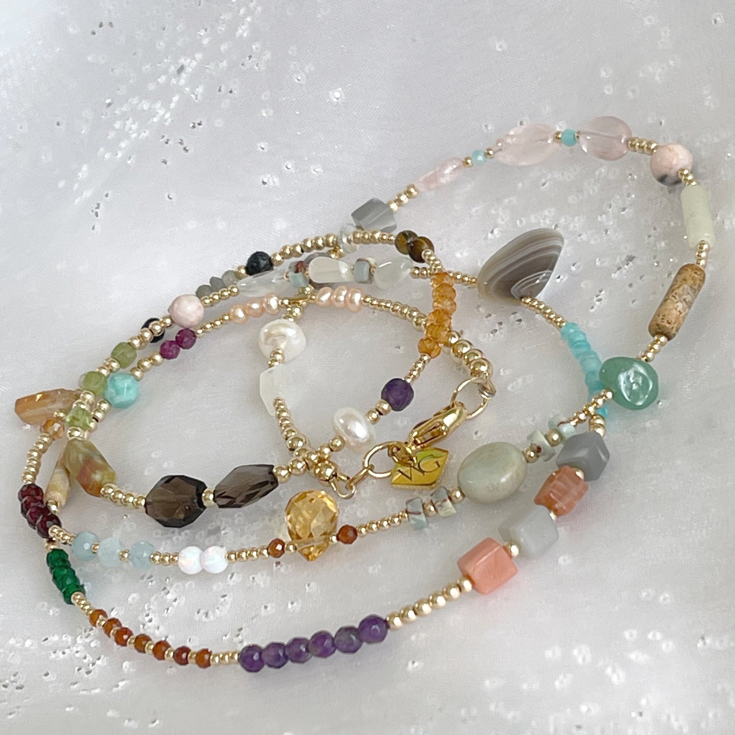 14k Gold Filled Waist Beads – Custom Gemstone Design
